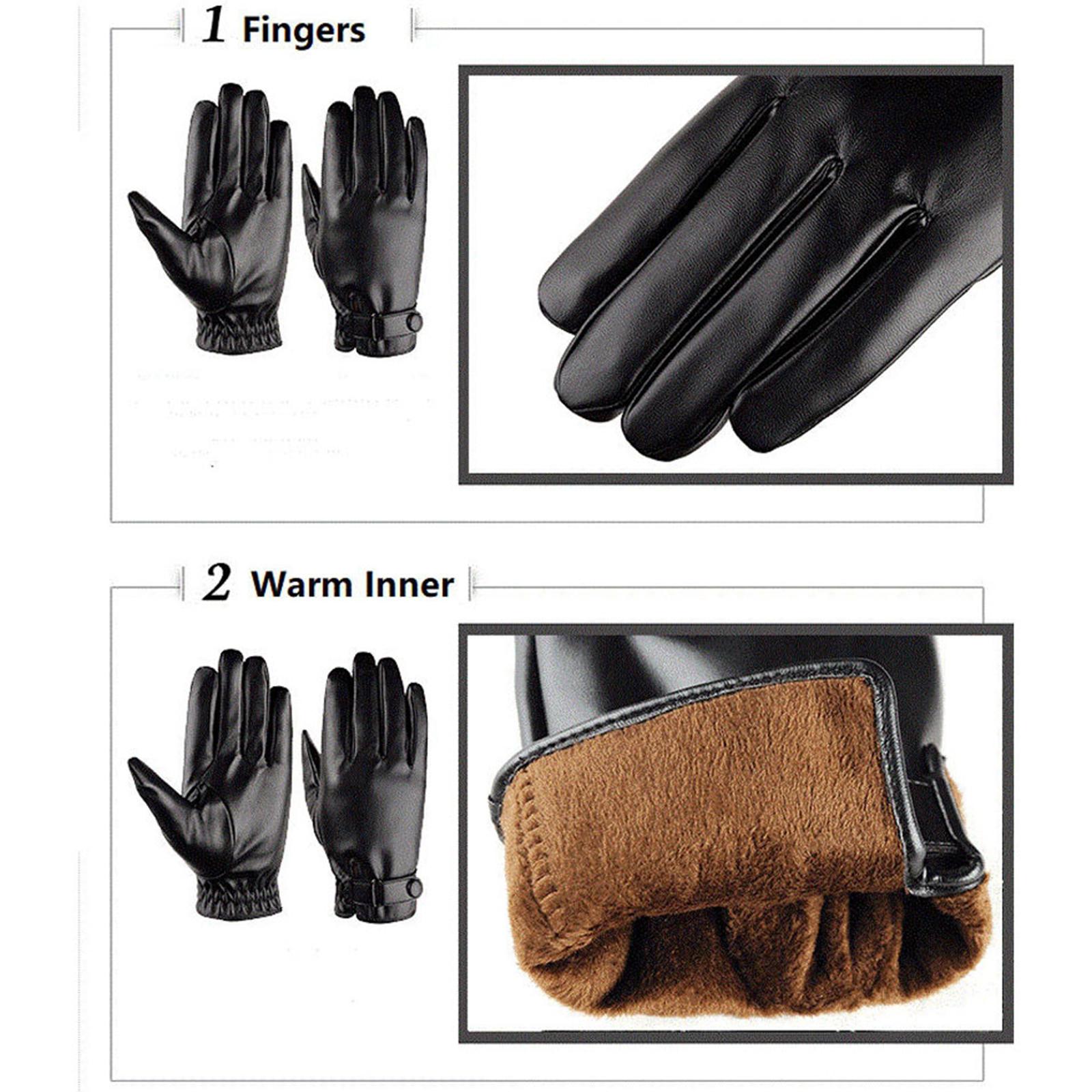 Leather Driving Glove - Guantes de invierno para hombre, guantes