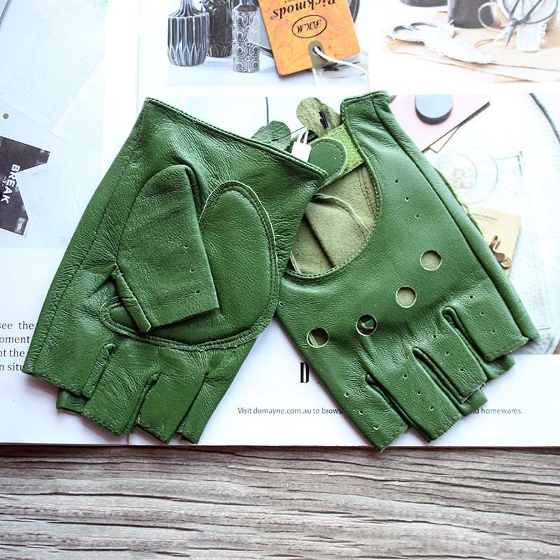 Guantes de cuero de medio Dedo - Leather Driving Glove reseña y precio