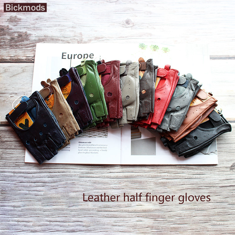 Guantes de cuero de medio Dedo - Leather Driving Glove reseña y precio