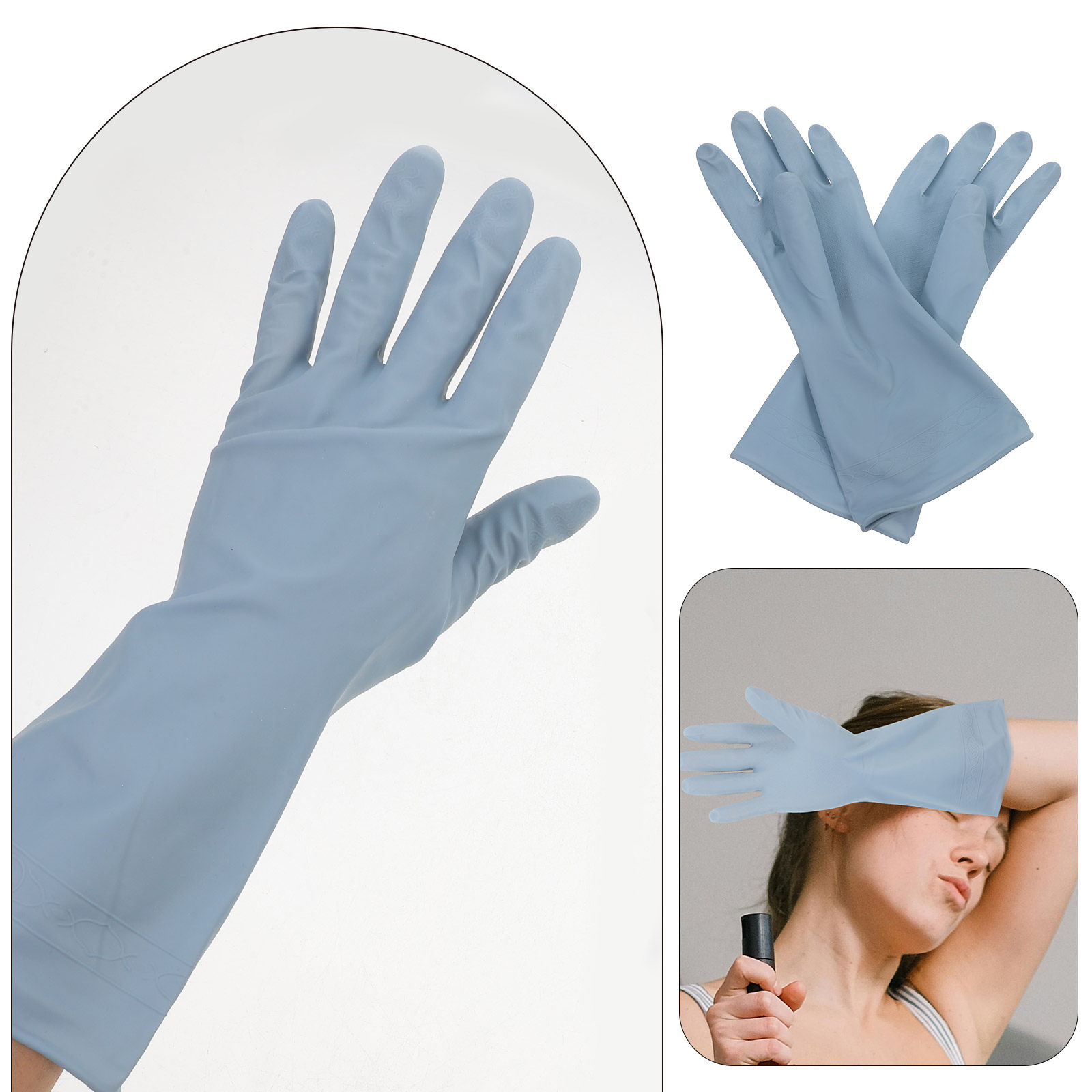 3 pares de guantes largos para - Dish Glove Rubber reseña y precio